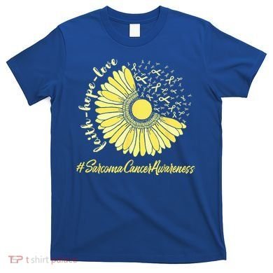 Sarcoma Cancer Awareness Yellow Sunflower Sarcoma Awareness T-Shirt