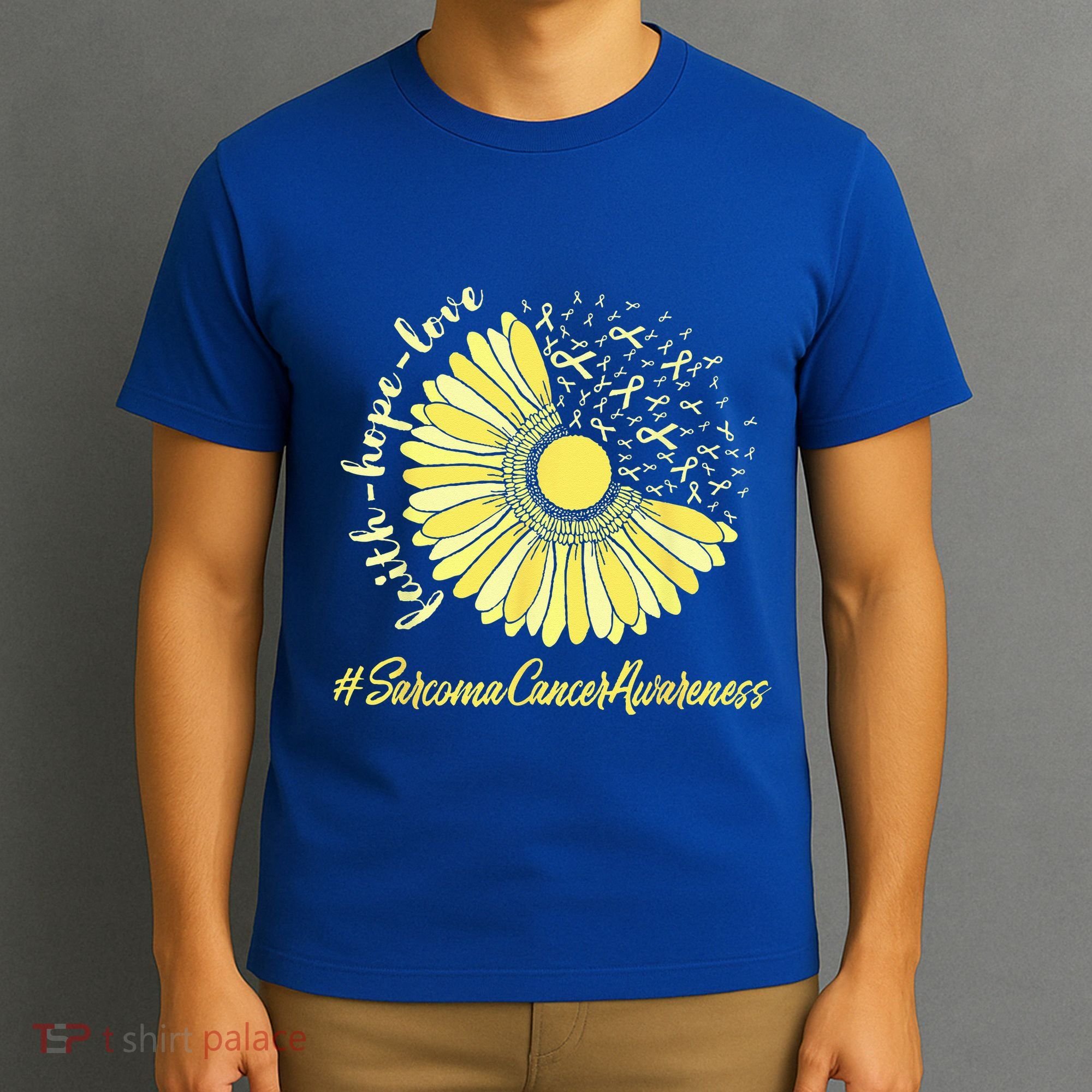 Sarcoma Cancer Awareness Yellow Sunflower Sarcoma Awareness T-Shirt