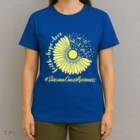 Sarcoma Cancer Awareness Yellow Sunflower Sarcoma Awareness T-Shirt thumb 4