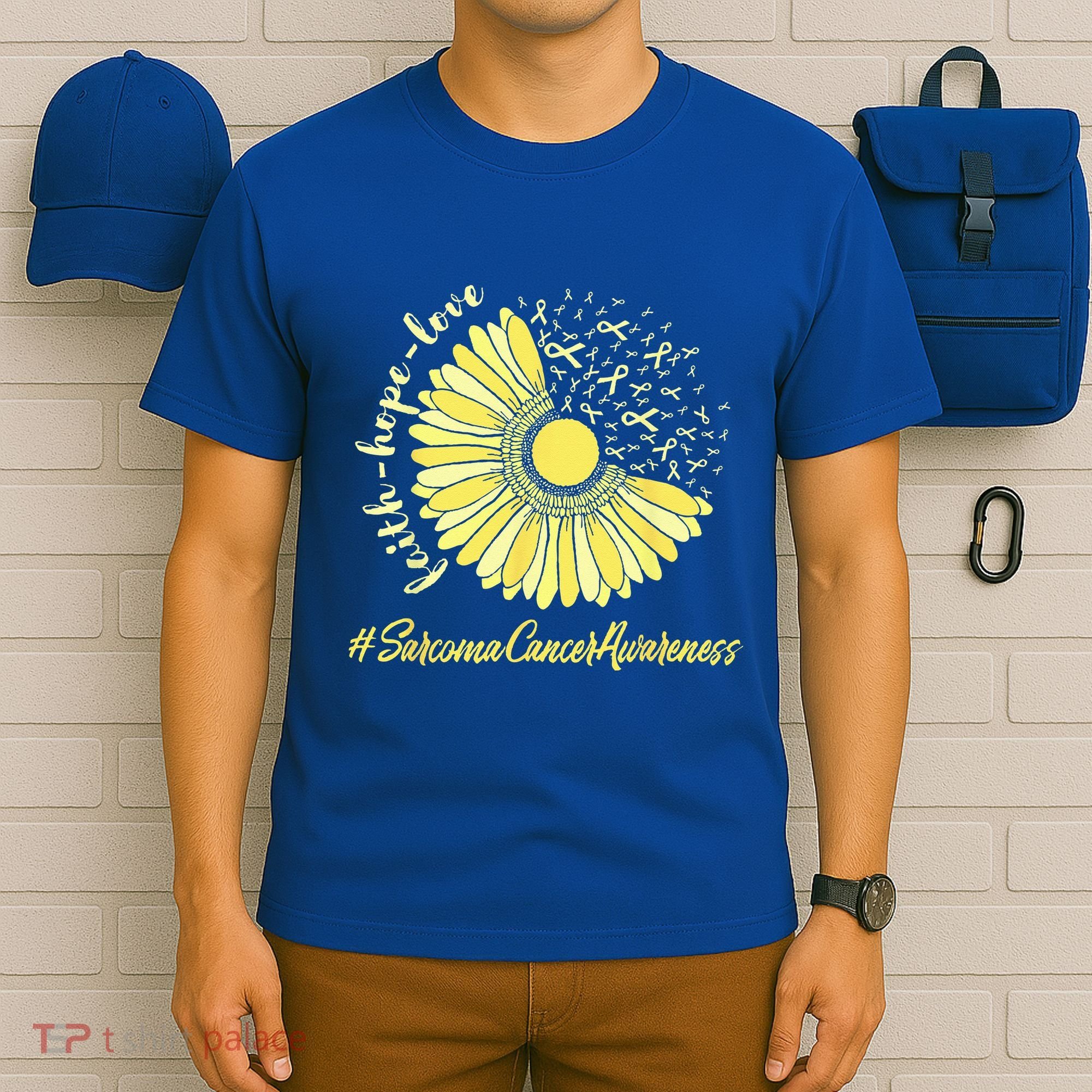 Sarcoma Cancer Awareness Yellow Sunflower Sarcoma Awareness T-Shirt