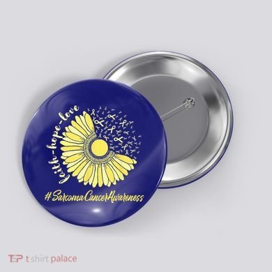 Sarcoma Cancer Awareness Yellow Sunflower Sarcoma Awareness Button