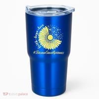 Sarcoma Cancer Awareness Yellow Sunflower Sarcoma Awareness Tumbler thumb 0