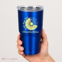 Sarcoma Cancer Awareness Yellow Sunflower Sarcoma Awareness Tumbler thumb 2