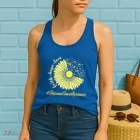 Sarcoma Cancer Awareness Yellow Sunflower Sarcoma Awareness Women's Tank Top thumb 2