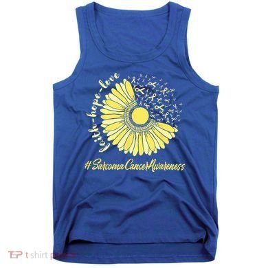 Sarcoma Cancer Awareness Yellow Sunflower Sarcoma Awareness Tank Top