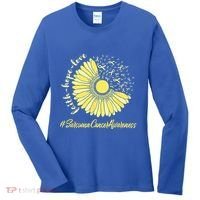 Sarcoma Cancer Awareness Yellow Sunflower Sarcoma Awareness Women's Long Sleeve Shirt thumb 0