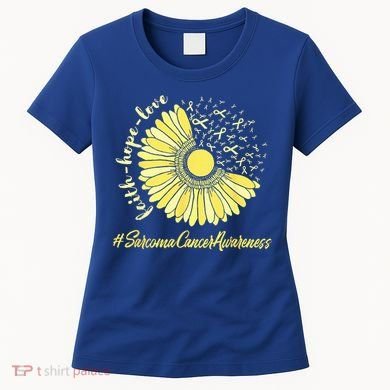 Sarcoma Cancer Awareness Yellow Sunflower Sarcoma Awareness Women's T-Shirt