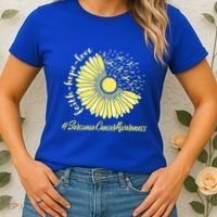 Sarcoma Cancer Awareness Yellow Sunflower Sarcoma Awareness Women's T-Shirt thumb 2