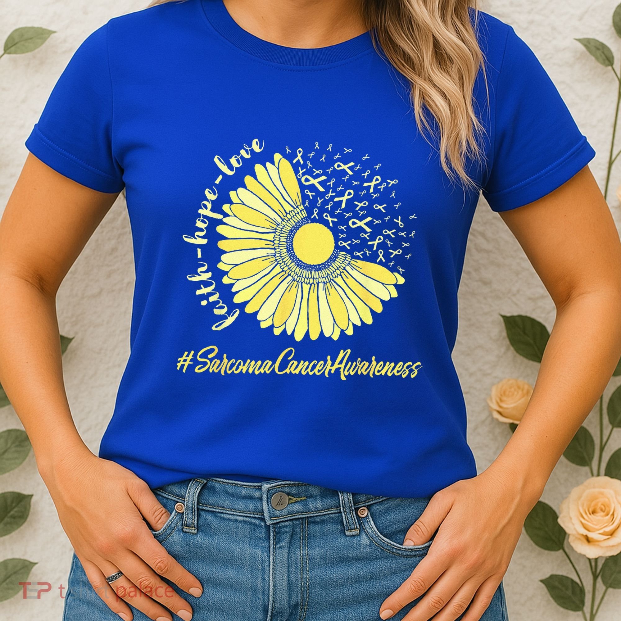 Sarcoma Cancer Awareness Yellow Sunflower Sarcoma Awareness Women's T-Shirt