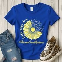 Sarcoma Cancer Awareness Yellow Sunflower Sarcoma Awareness Women's T-Shirt thumb 3