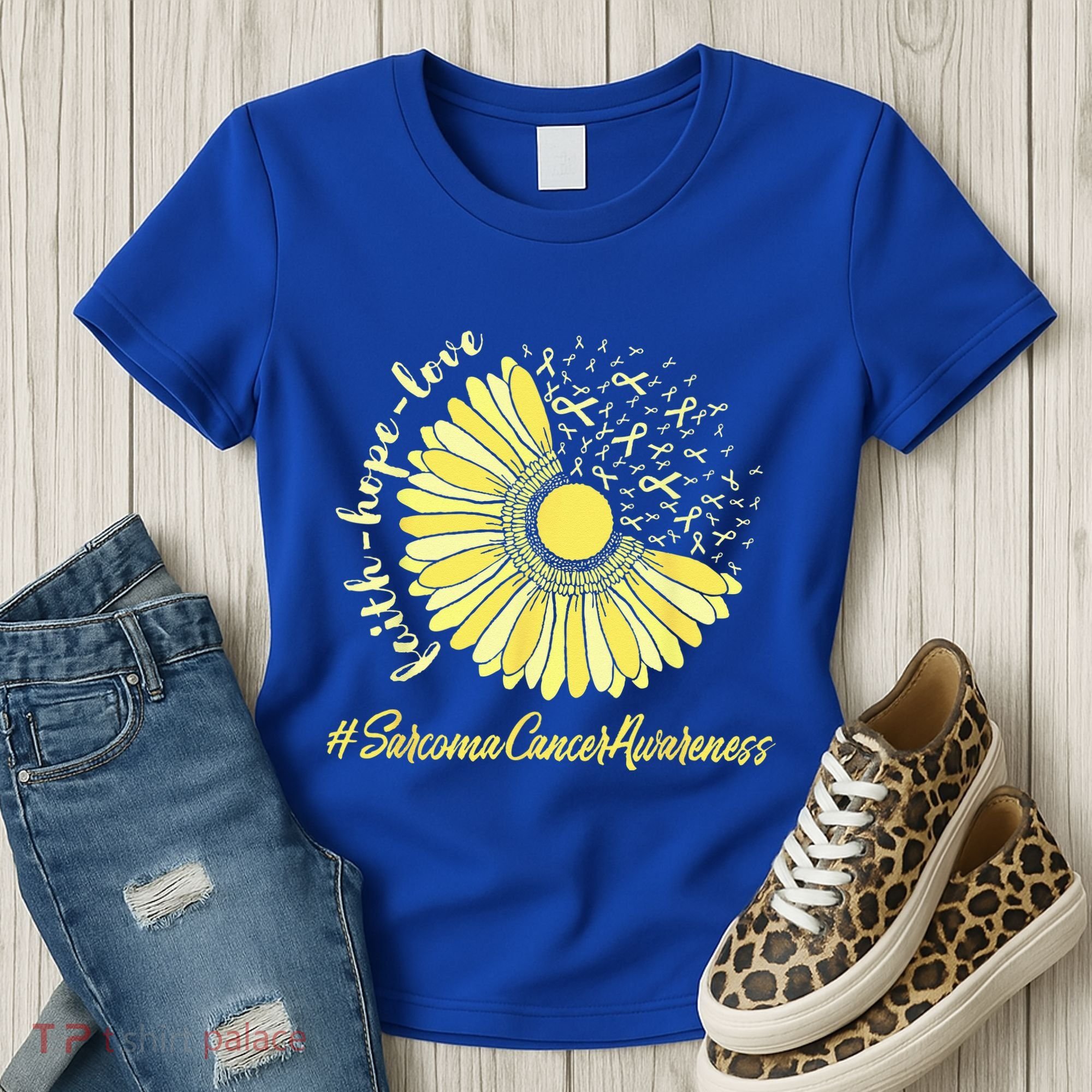 Sarcoma Cancer Awareness Yellow Sunflower Sarcoma Awareness Women's T-Shirt