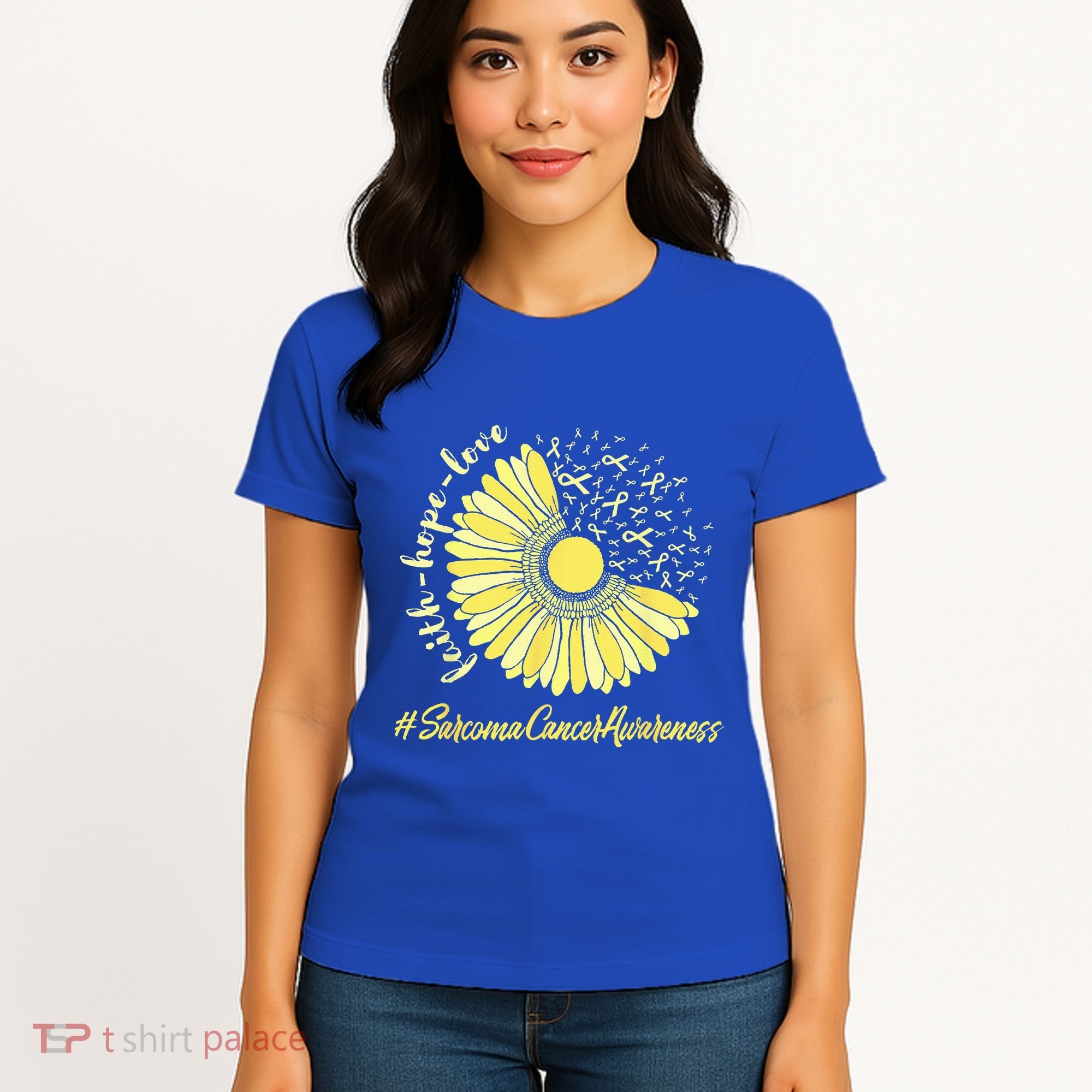 Sarcoma Cancer Awareness Yellow Sunflower Sarcoma Awareness Women's T-Shirt