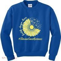 Sarcoma Cancer Awareness Yellow Sunflower Sarcoma Awareness Kids Sweatshirt thumb 0