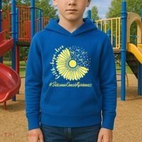 Sarcoma Cancer Awareness Yellow Sunflower Sarcoma Awareness Kids Hoodie thumb 2