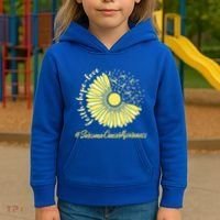 Sarcoma Cancer Awareness Yellow Sunflower Sarcoma Awareness Kids Hoodie thumb 3