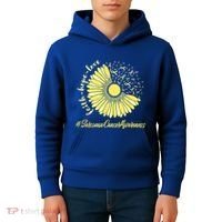 Sarcoma Cancer Awareness Yellow Sunflower Sarcoma Awareness Kids Hoodie thumb 4