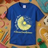 Sarcoma Cancer Awareness Yellow Sunflower Sarcoma Awareness Kids T-Shirt thumb 3