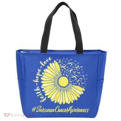 Sarcoma Cancer Awareness Yellow Sunflower Sarcoma Awareness Tote Bag