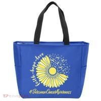 Sarcoma Cancer Awareness Yellow Sunflower Sarcoma Awareness Tote Bag thumb 0