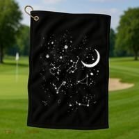 Stargazing Constellation Astronomy Lover Great Gift Golf Towel thumb 1