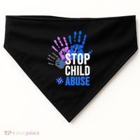 Stop Child Abuse Child Abuse Prevention Awareness USA-Made Doggie Bandana thumb 0