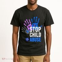 Stop Child Abuse Child Abuse Prevention Awareness Tall T-Shirt thumb 2