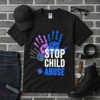 Stop Child Abuse Child Abuse Prevention Awareness Tall T-Shirt thumb 3