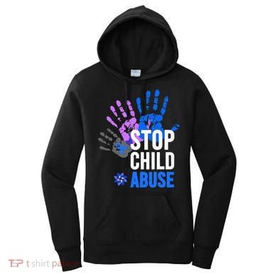 Stop Child Abuse Child Abuse Prevention Awareness Women's Hoodie