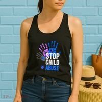 Stop Child Abuse Child Abuse Prevention Awareness Women's Tank Top thumb 2