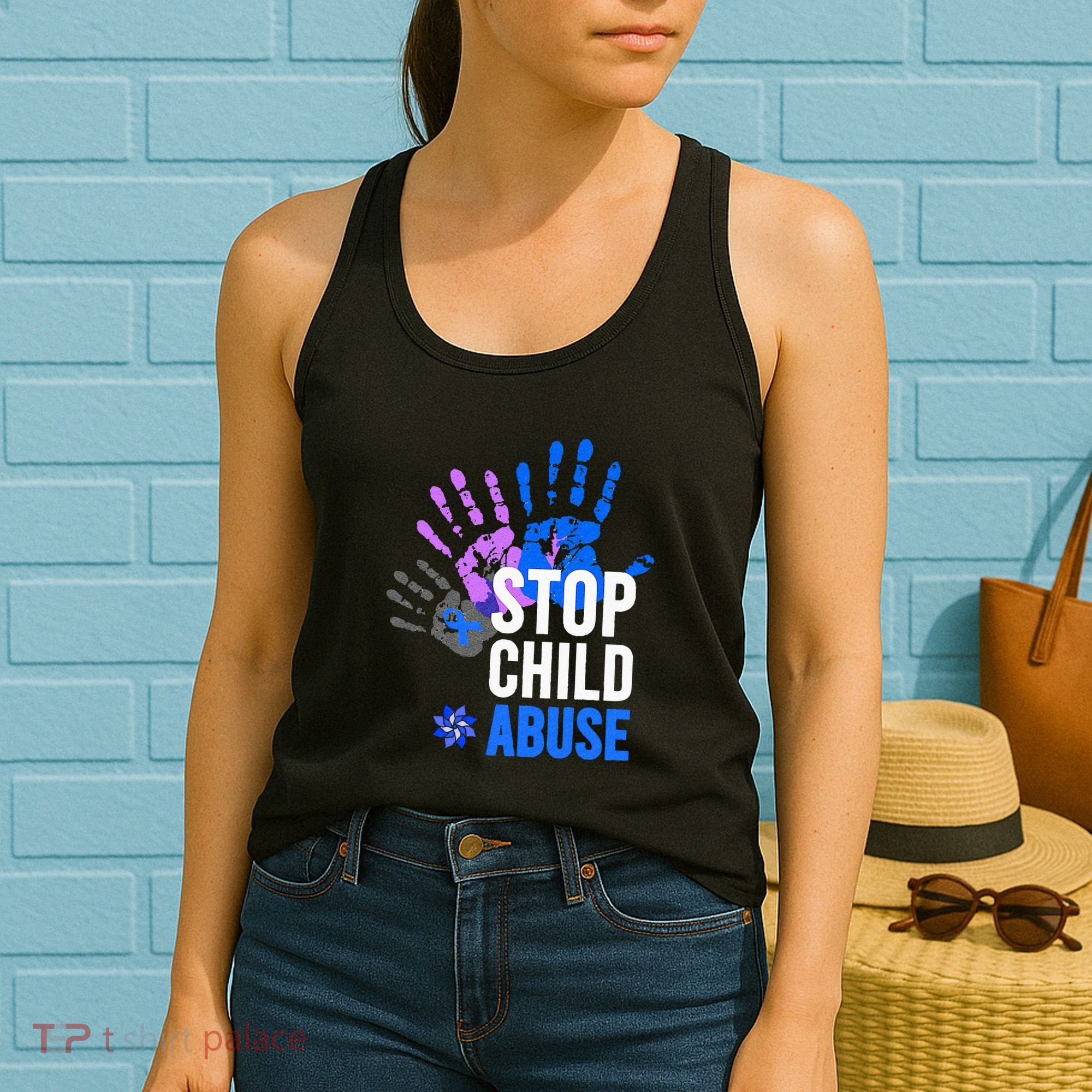 Stop Child Abuse Child Abuse Prevention Awareness Women's Tank Top
