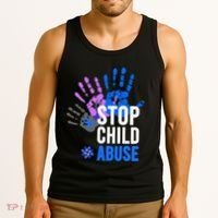 Stop Child Abuse Child Abuse Prevention Awareness Tank Top thumb 3