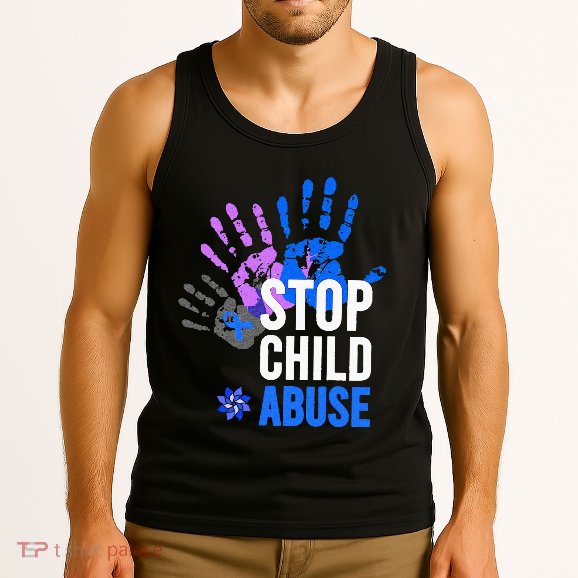 Stop Child Abuse Child Abuse Prevention Awareness Tank Top