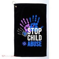 Stop Child Abuse Child Abuse Prevention Awareness Golf Towel thumb 0