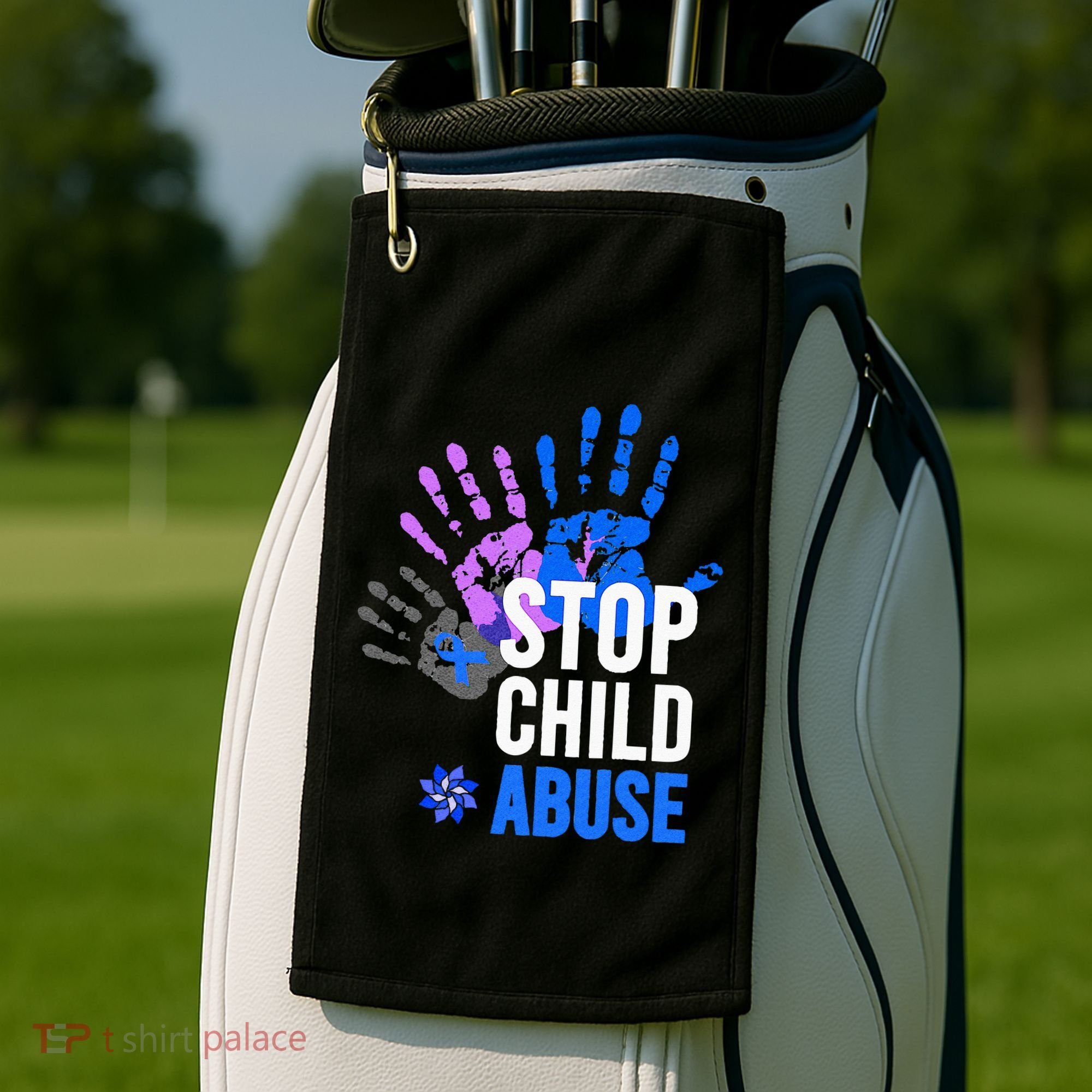 Stop Child Abuse Child Abuse Prevention Awareness Golf Towel
