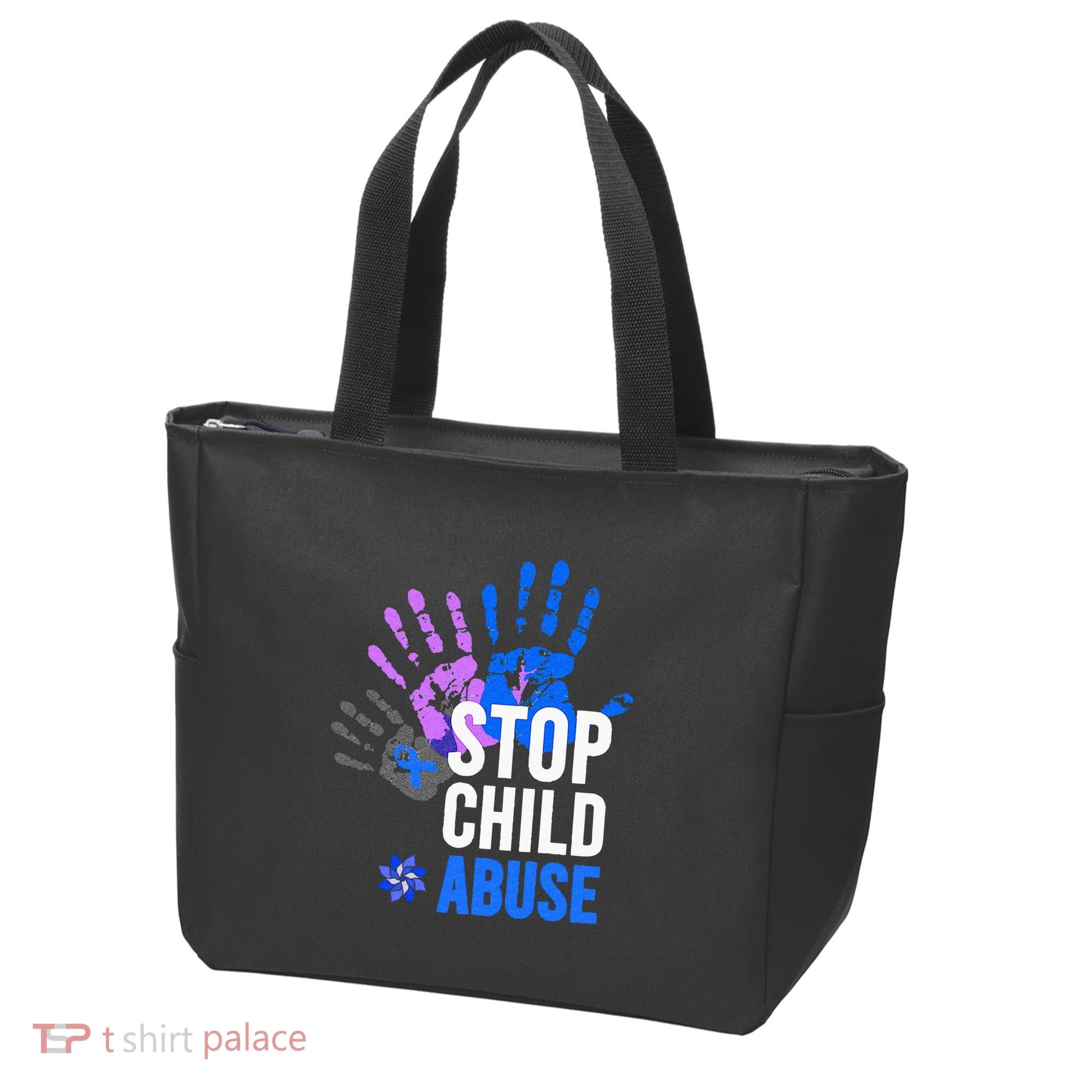 Stop Child Abuse Child Abuse Prevention Awareness Tote Bag