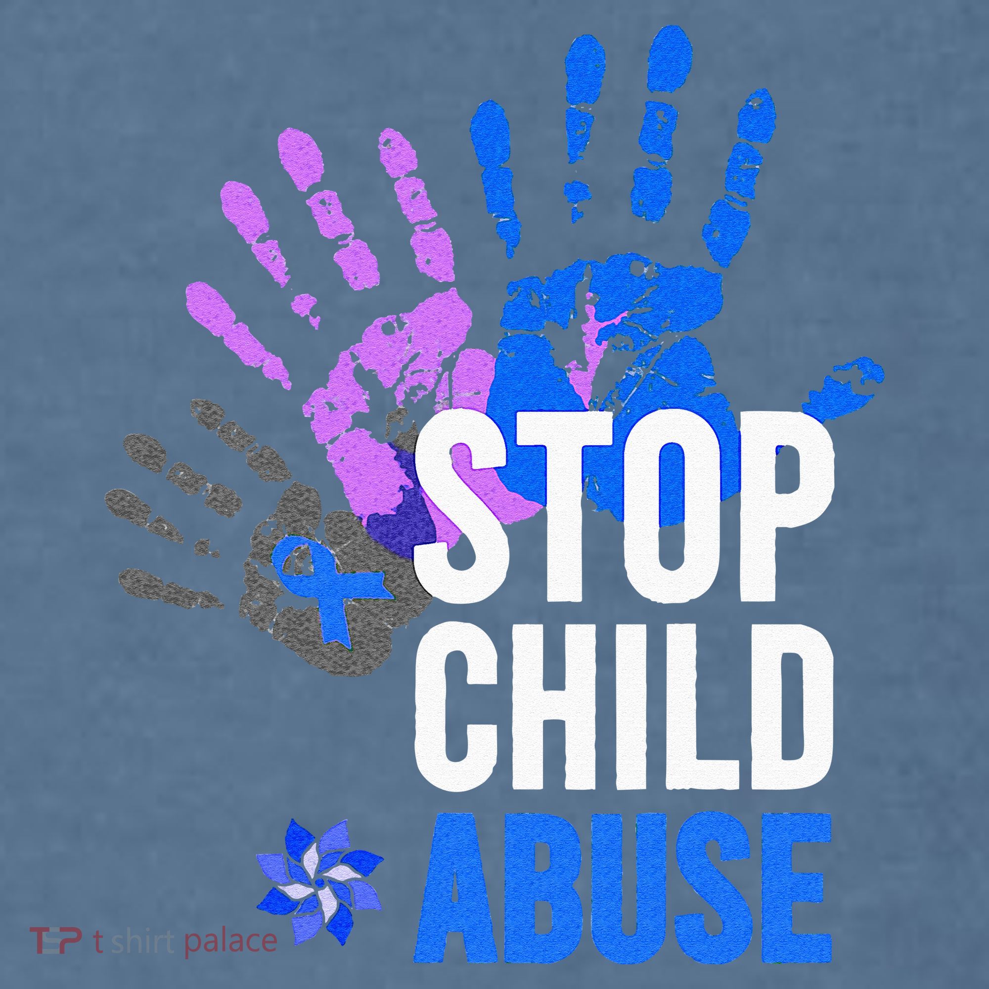 Stop Child Abuse Child Abuse Prevention Awareness Garment-Dyed Sweatshirt
