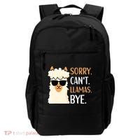 Sorry Can't Alpacas Bye LLama Apparel Backpack thumb 0