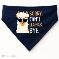 Sorry Can't Alpacas Bye LLama Apparel USA-Made Doggie Bandana thumb 0