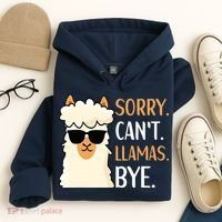 Sorry Can't Alpacas Bye LLama Apparel Hoodie thumb 4