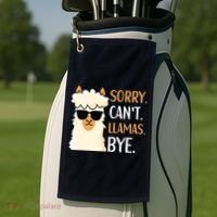 Sorry Can't Alpacas Bye LLama Apparel Golf Towel thumb 2