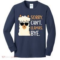 Sorry Can't Alpacas Bye LLama Apparel Kids Long Sleeve Shirt thumb 0