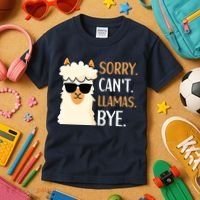 Sorry Can't Alpacas Bye LLama Apparel Kids T-Shirt thumb 3
