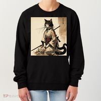Samurai Cat Artwork Japanese Women's Sweatshirt thumb 0