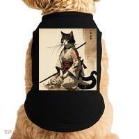 Samurai Cat Artwork Japanese Doggie Tank thumb 0
