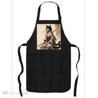 Samurai Cat Artwork Japanese Apron thumb 0