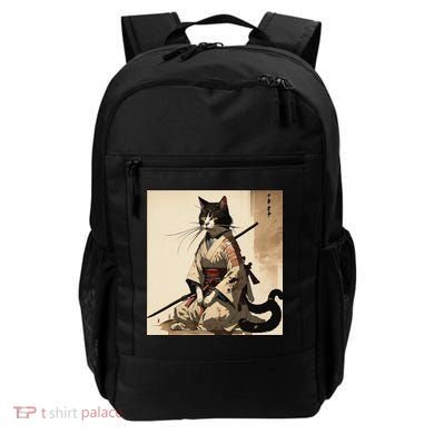Samurai Cat Artwork Japanese Backpack