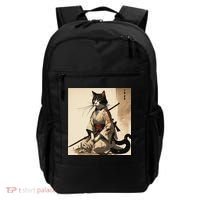 Samurai Cat Artwork Japanese Backpack thumb 0