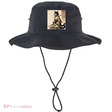 Samurai Cat Artwork Japanese Bucket Hat
