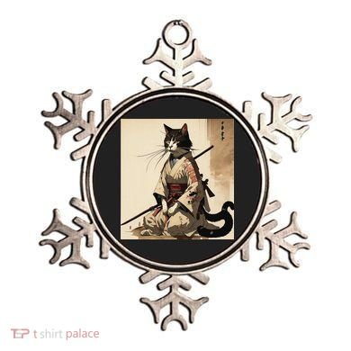 Samurai Cat Artwork Japanese Ornament