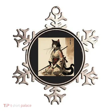 Samurai Cat Artwork Japanese Ornament
